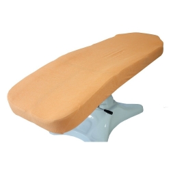Prześcieradło frotte na fotel morelowy70x190cm